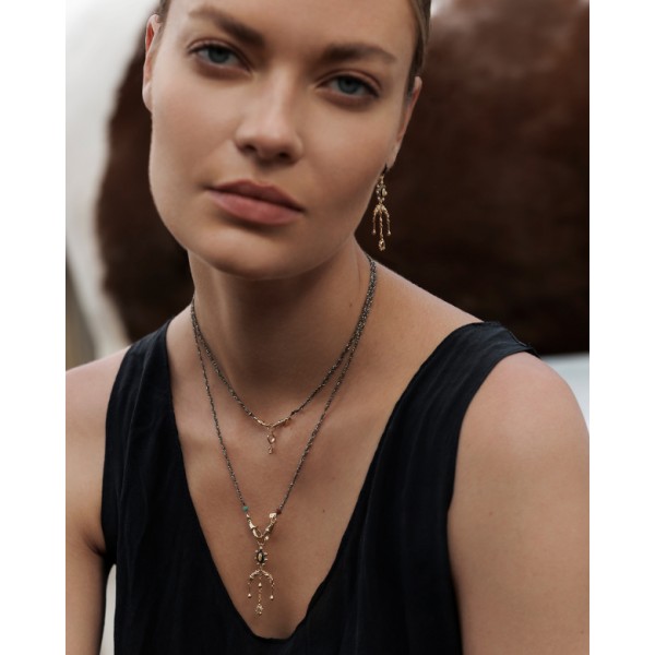 Marie Laure Chamorel auksuoto sidabro kaklo papuošalas 